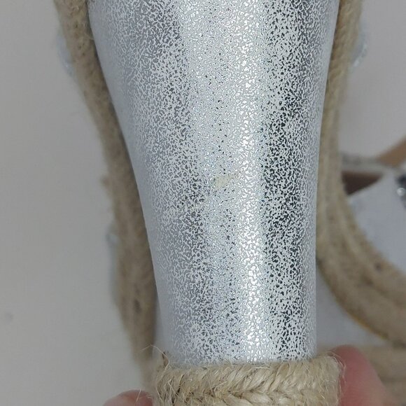 Refresh Beverly Silver Rhinestone Wedges Women's Size 7.5 - Picture 11 of 12